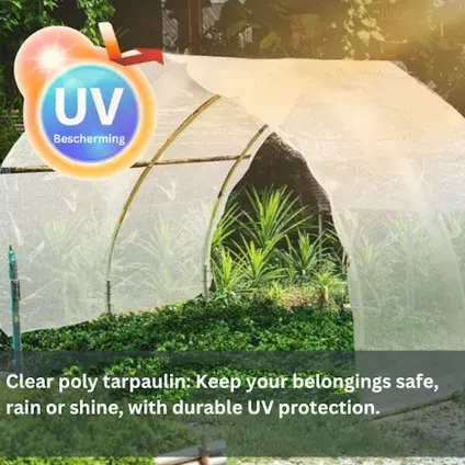 Perfect Cover® Super Sterk Afdekzeil - 3 x 4 m - Transparant - 150 g/m² - Scheur, clear verbo, tuincentrumoutlet.com