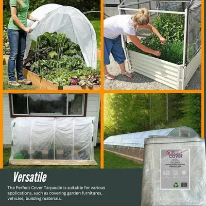 Perfect Cover® Super Sterk Afdekzeil - 3 x 4 m - Transparant - 150 g/m² - Scheur, versatile verbo, tuincentrumoutlet.com