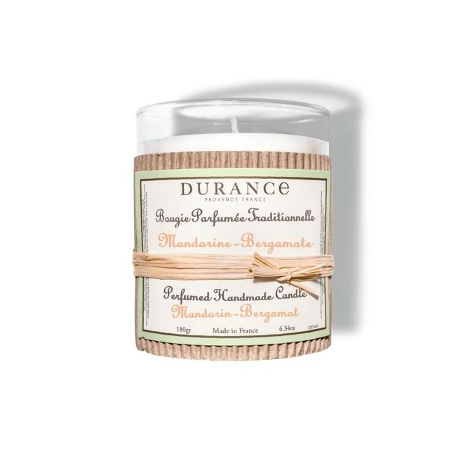 Perfumed handmade Candle 180 gr 6.34 oz Mandarin Bergamot, durance, tuincentrumoutlet.com