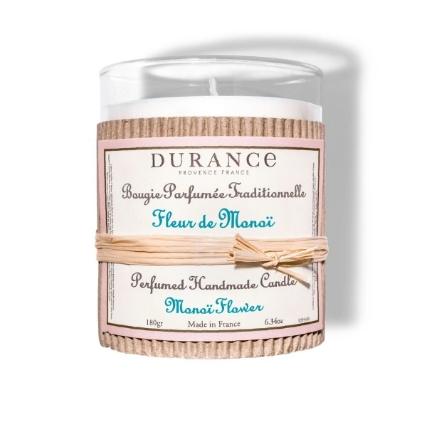 Perfumed Handmade Candle 180gr 6.34 oz Monoï Flower, durance, tuincentrumoutlet.com
