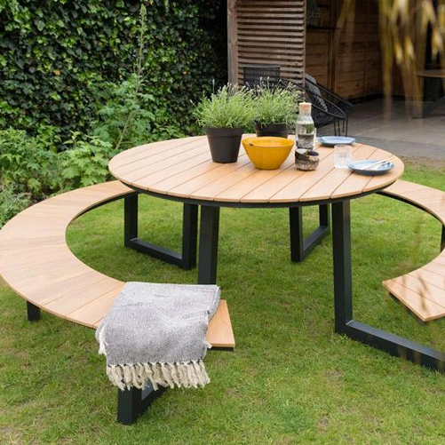 Picknickset Arezzo rond zitting, Lesli Living, Tuincentrum Outlet