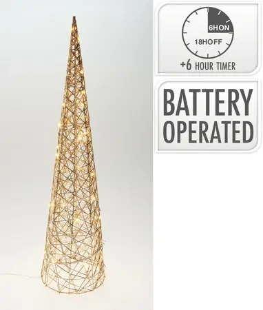 PIRAMIDE 80CM MET LED CHAMPAGN