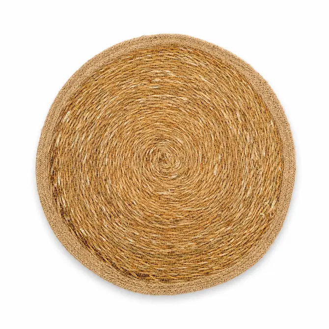 Placemat d38cm zeegras naturel, Van der Leeden, Tuincentrumoutlet.com