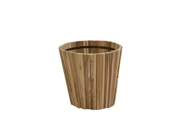 Plantenbak Miguel rond teak - small - afbeelding 1