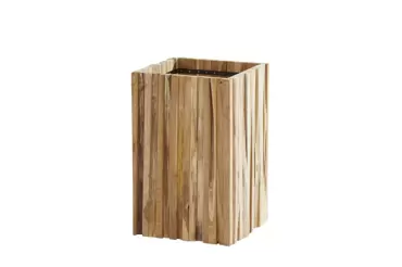 Plantenbak Miguel vierkant teak - medium - afbeelding 1