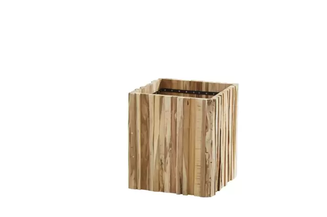 Plantenbak Miguel vierkant teak - small - afbeelding 1