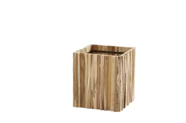 Plantenbak Miguel vierkant teak - small - afbeelding 1