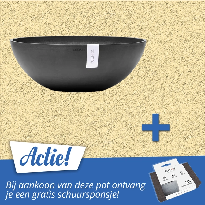 Pot vienna donkergrijs d50cm aanbieding, Ecopots, tuincentrumoutlet