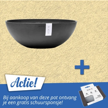 Pot vienna donkergrijs d50cm aanbieding, Ecopots, tuincentrumoutlet