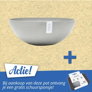 Pot vienna wit grijs d50cm actie, Ecopots, tuincentrumoutlet