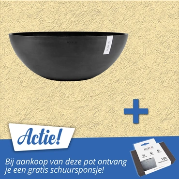 Pot vienna donker d70cm grijs aanbieding, Ecopots, tuincentrumoutlet