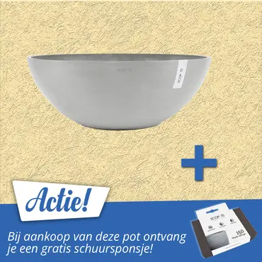 Pot vienna d70cm wit grijs actie, Ecopots, tuincentrumoutlet