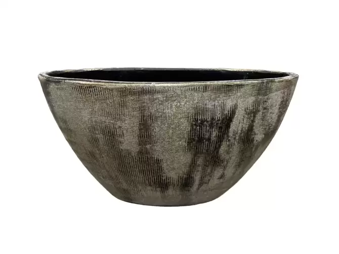 Planter miami l35b16h19cm zwart, HS potterie, www.tuincentrumoutlet.com