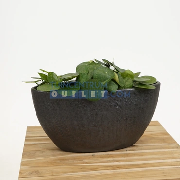 Planter mira l49b20h25 industrieel zwart sfeer, Floran, Tuincentrum Outlet