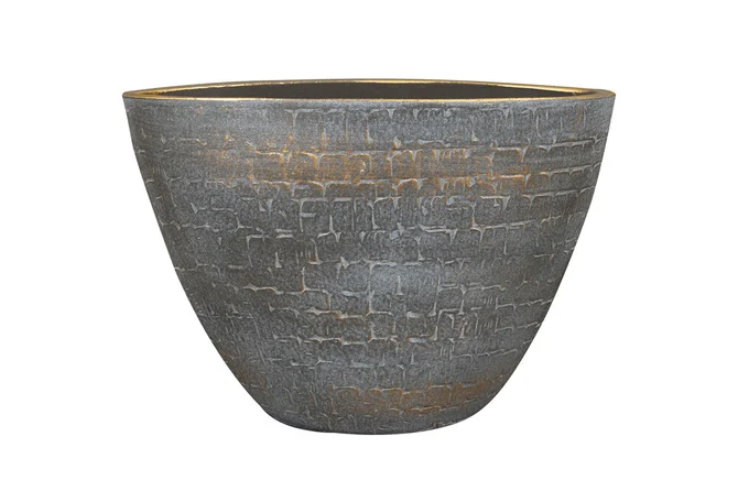 Planter renzo l33b16h25 shiny grey, Ter Steege, tuincentrumoutlet.com