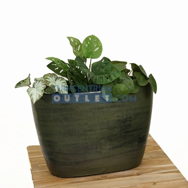 Planter tokio Ovaal l52b17h37cm groen sfeer, HS potterie, Tuincentrum Outlet