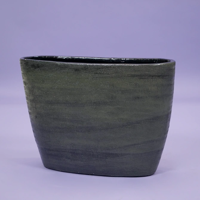 Planter tokio Ovaal l52b17h37cm groen - afbeelding 1