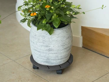 Planttrolley wpc h7.5xd30cm sfeer, Nature, tuincentrumoutlet