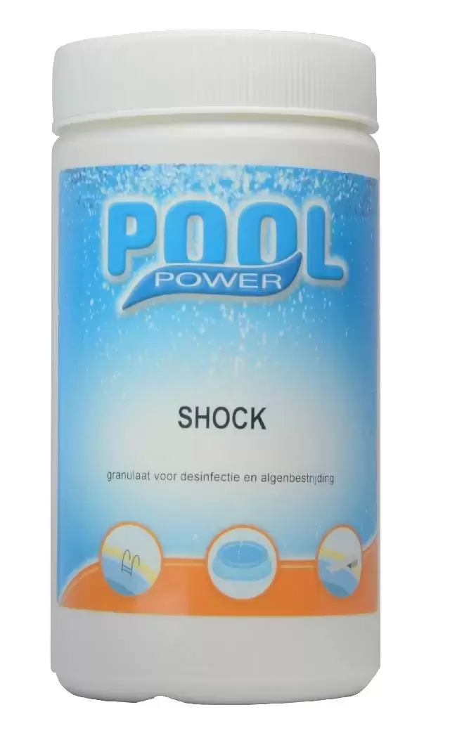 Pool power shock 55g 1kg, Pool Power, tuincentrumoutlet