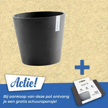 Pot amsterdam d25cm donkergrijs
