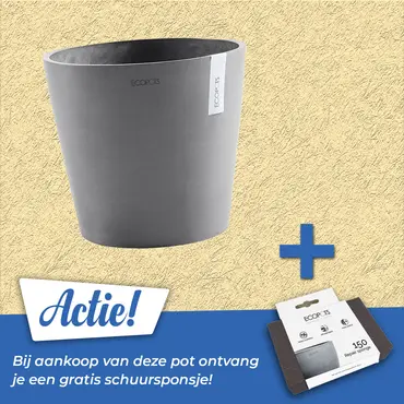 Pot amsterdam d25cm grijs, Ecopots, tuincentrumoutlet.com