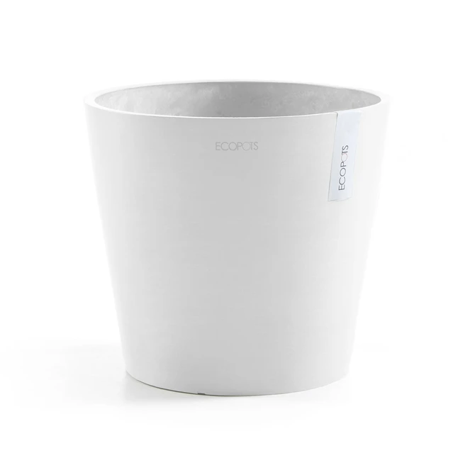 Pot amsterdam d40cm puur wit, Ecopots, tuincentrumoutlet.com