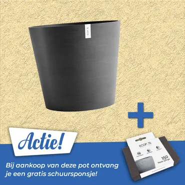 Pot amsterdam d70cm donkergrijs, Ecopots, tuincentrumoutlet.com