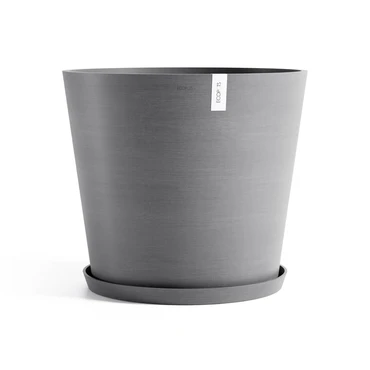 Pot amsterdam d70cm grijs met schotel, Ecopots, tuincentrumoutlet.com
