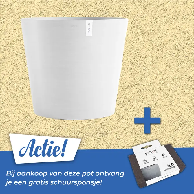 Pot amsterdam d70cm puur wit - afbeelding 1