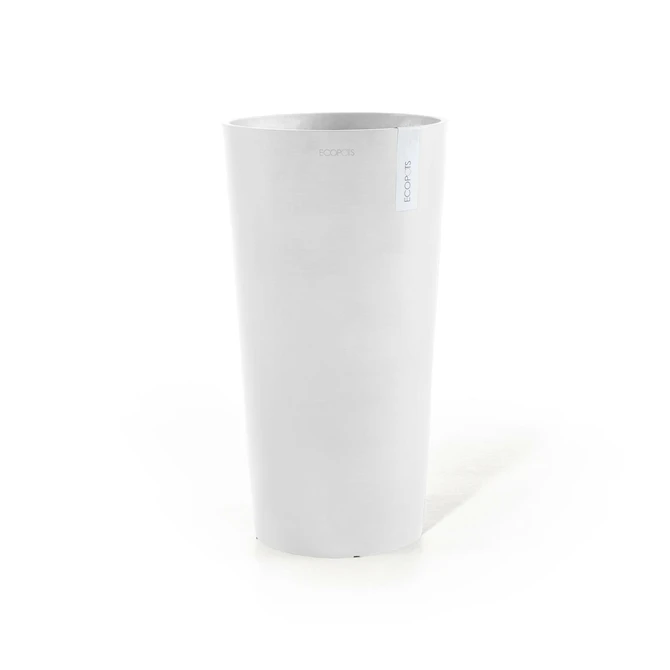 Pot amsterdam high h76cm puur wit, Ecopots, tuincentrumoutlet.com