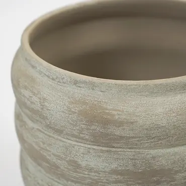 Pot belley d20h18cm taupe detail, HS Potterie, tuincentrumoutlet.com