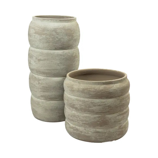 Pot belley d39h36cm taupe sfeer, HS Potterie, tuincentrumoutlet.com