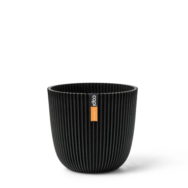 Pot bol groove d29,5h27cm zwart