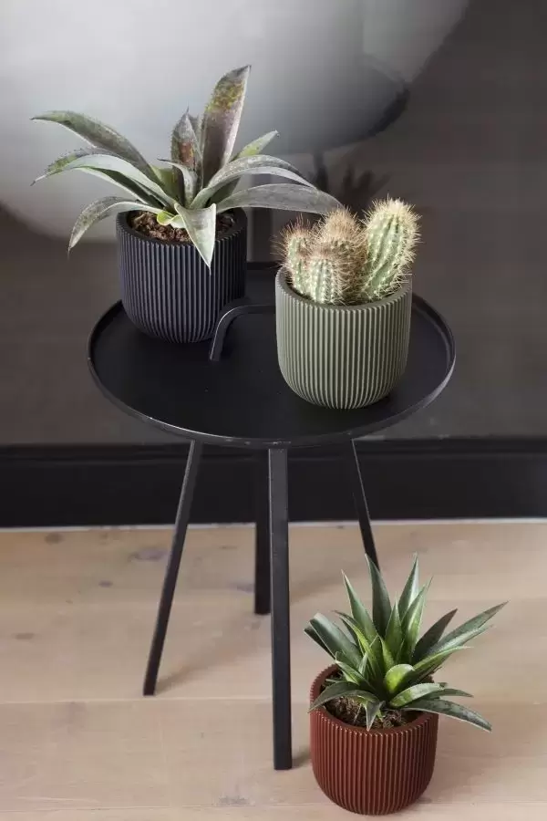 Pot bol groove d8h7cm groen sfeer, capi, www.tuincentrumoutlet.com