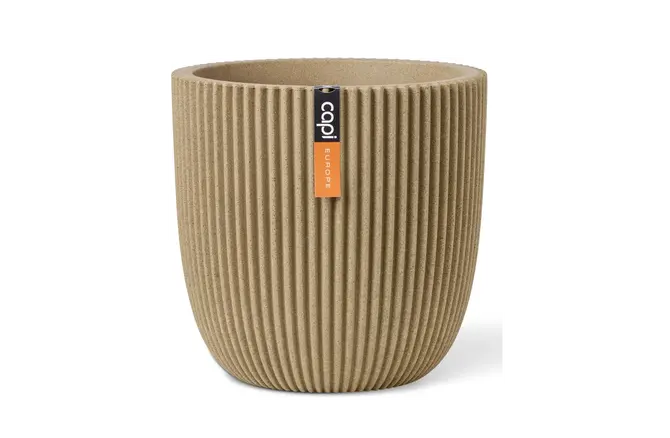 Pot bol groove nl d43h41cm beige, Capi Europe, tuincentrumoutlet.com