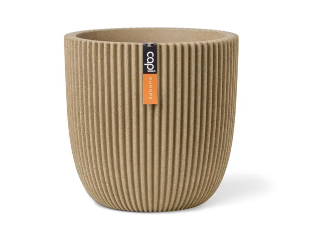 Pot bol groove nl d54h52cm beige, Capi Europe, tuincentrumoutlet.com
