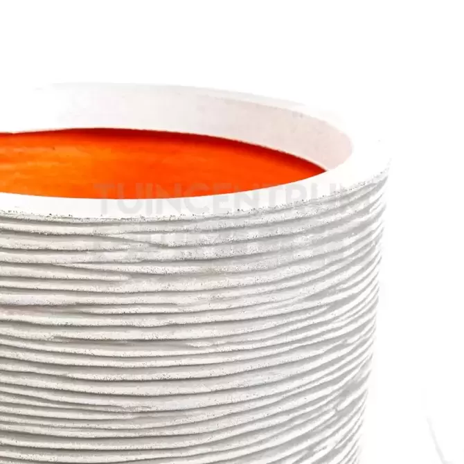 Pot bol Rib NL Ø43 H41 ivoor met standaard - afbeelding 4