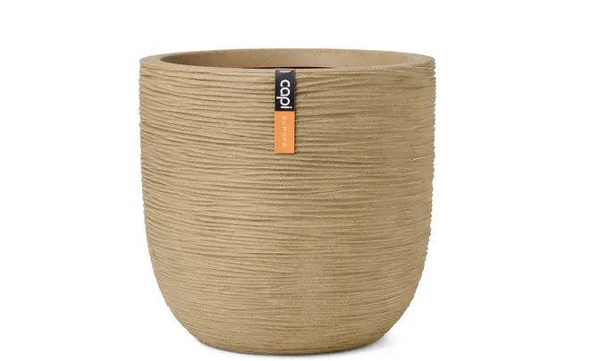 Pot bol rib nl d35h34cm beige, Capi Europe, tuincentrumoutlet.com