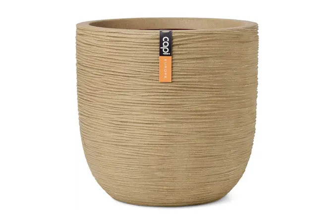 Pot bol rib nl d43h41cm beige, Capi Europe, tuincentrumoutlet.com