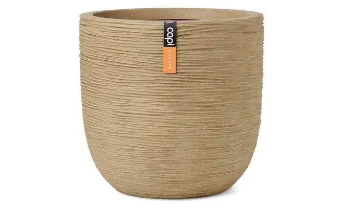 Pot bol rib nl d54h52cm beige, Capi Europe, tuincentrumoutlet.com