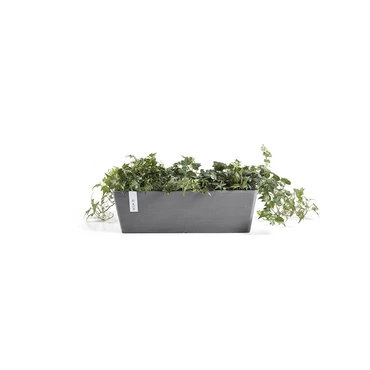 Pot bruges l65cm grijs met plant, Ecopots, tuincentrumoutlet.com