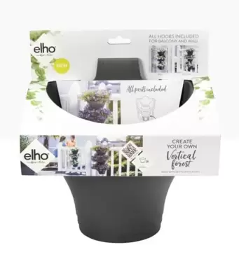Pot Corsica vertical forest - 24 cm set antraciet - afbeelding 3