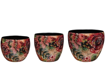 Pot d21h16cm rose rouge set, Ter Steege, tuincentrumoutlet.com