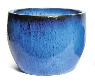 Pot egg blauw d41h33cm www.tuincentrumoutlet.com