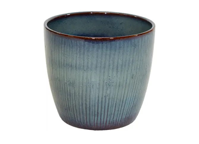 Pot egg bohemian d45.5h41.5cm blauw, Mega Collections, tuincentrumoutlet.com