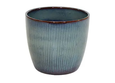 Pot egg bohemian d45.5h41.5cm blauw, Mega Collections, tuincentrumoutlet.com