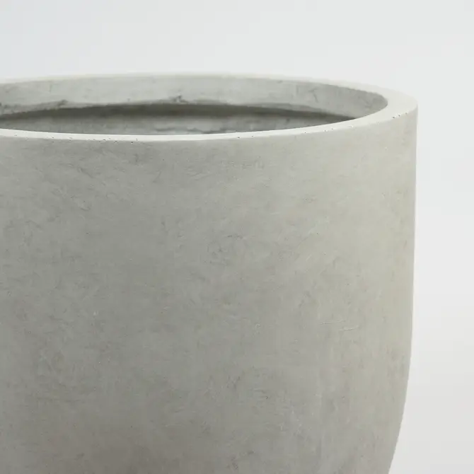 Pot egg clayfibre d39h38 zand detail, Mega collections b.v., Tuincentrumoutlet.com