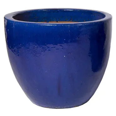 Pot egg d60h50cm blauw, mega collections, Tuincentrumoutlet.com