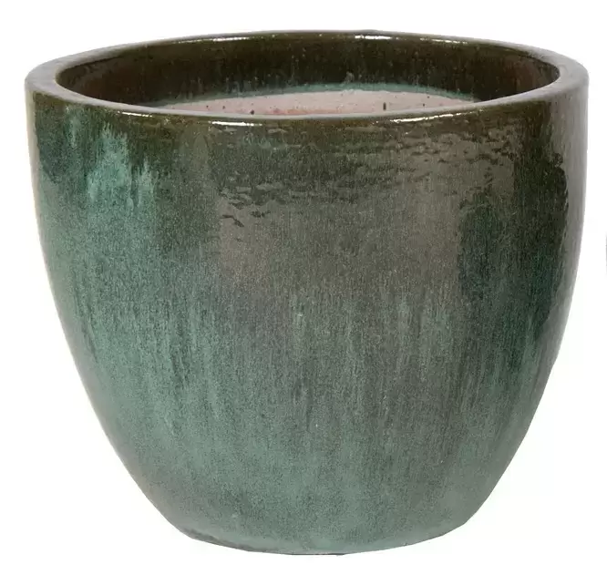 Pot egg groen d41h33cm www.tuincentrumoutlet.com