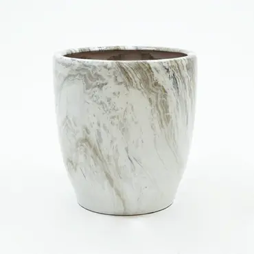 Pot egg hoog emperor d39h42 grijs, Mega collections, Tuincentrumoutlet.com